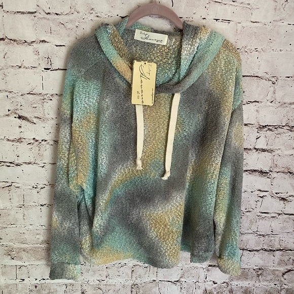 Vintage Havana popcorn tie-dye hoodie sweater - Picture 4 of 11